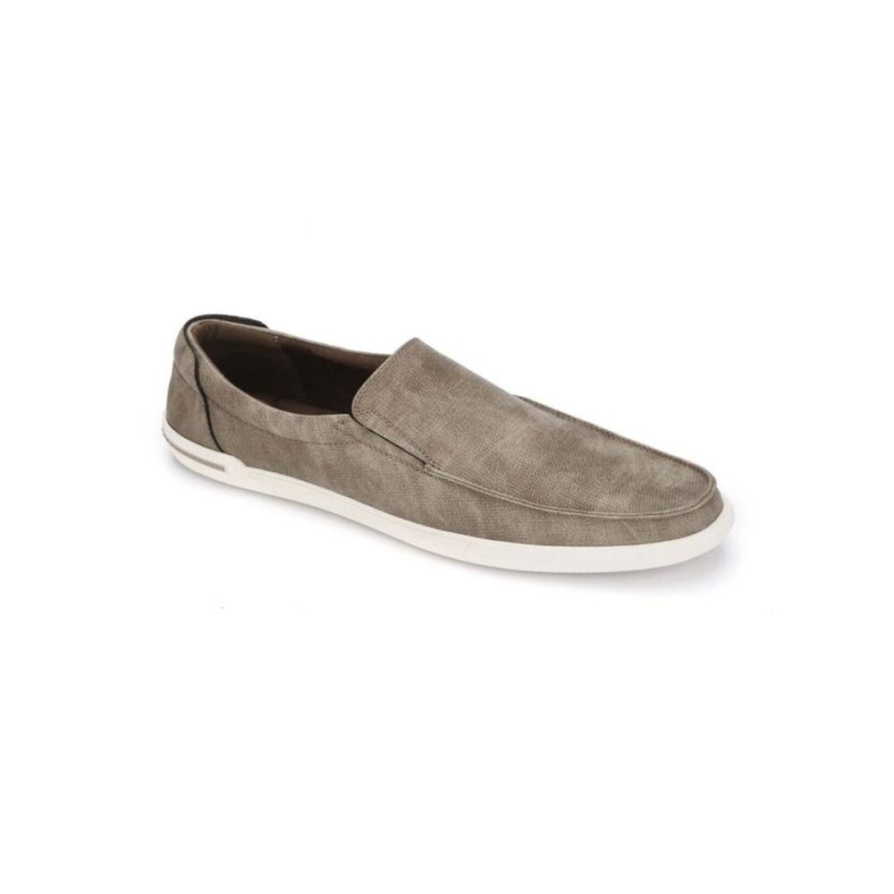 UNLISTED by KENNETH COLE Mens Gray Un-anchor Round Toe Slip On Boat Shoes 7 M